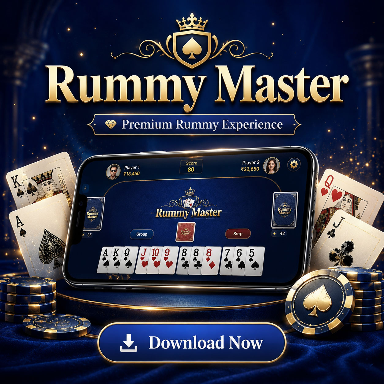 Rummy Master gameplay table preview for Android APK download